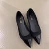 2025 spring new French temperament pointed Mary Jane single shoes women's shoes stiletto high-heeled splicing high-heeled single shoes