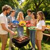 Supporti leggeri per piatti da picnic, Portaplatto in plastica, con design a scanalatura a scatto, Riutilizzabili, Forniture per feste BBQ all'aperto, Piatti durevoli in PP, per Grigliate