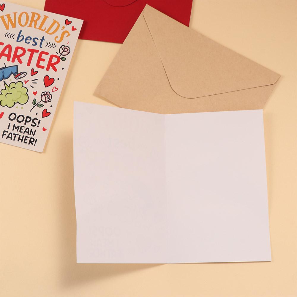 With Envelope Dad Greeting Card Humorous Message Father's Day Gifts Invitation Card For Papa