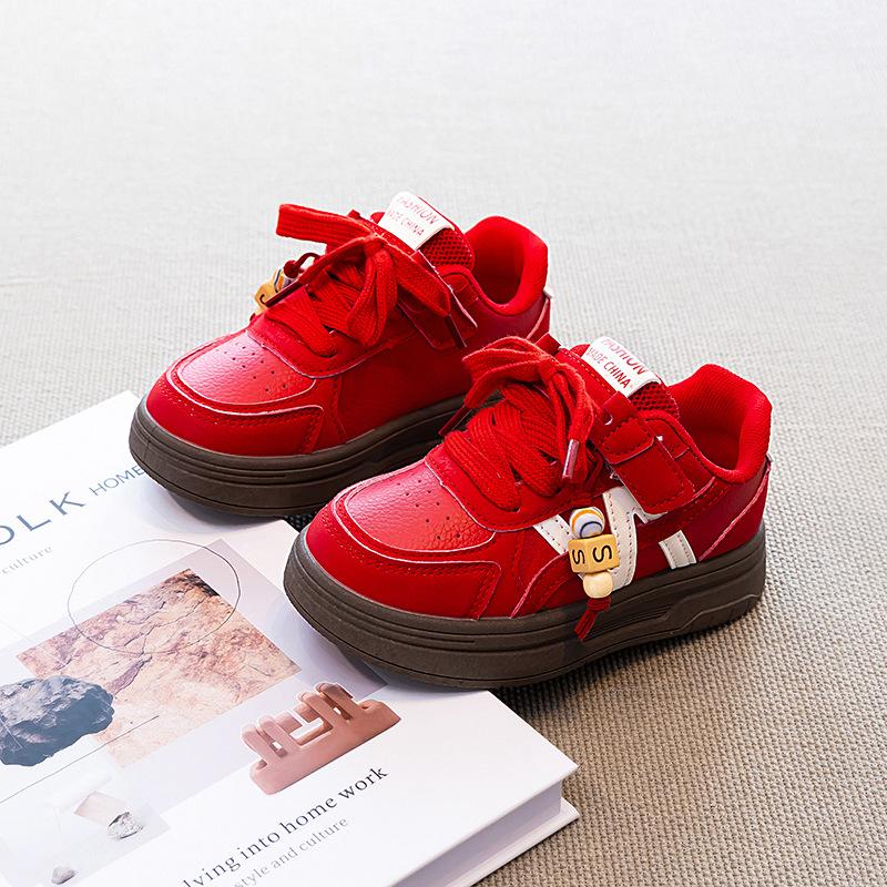 Children's board shoes 2025 autumn new girls casual shoes fashion boys sports shoes medium and older children soft-soled running shoes