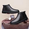 Autumn Winter Plush Snow Boots New Designer Ankle Boots for Men Fashion Casual Shoe Zipper High Top Man Chelsea Boots Warm Botas