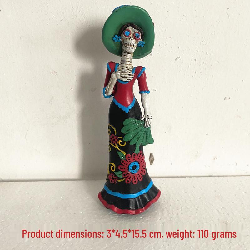 Halloween Resin Ornaments: Ghost & Skeleton Figurines for Day of the Dead Parties