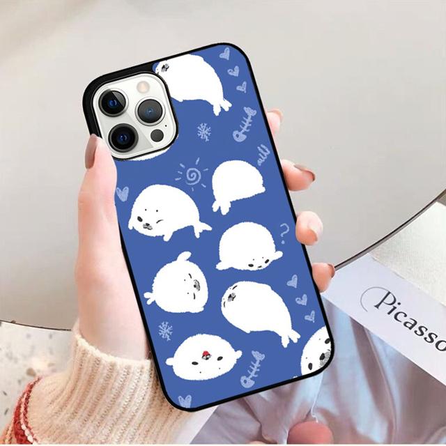 Baby Seals Phone Case Back Cover for iPhone 17 Air 16 15 14 13 11 12 Pro Max Plus Shell Coque