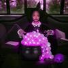 Purple Light Halloween Bubbling Cauldron Decoration Luminous Candy Jar  Living Room