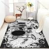 Alfombra Creativa con Estampado de Batería de Varios Tamaños para Sala de Estar, Dormitorio, Mesita de Noche, Mesa de Sofá, Felpudo, Alfombra Decorativa para el Hogar, Tamaño Grande