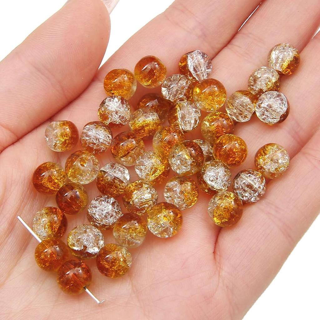 8-14mm Whtie and Random Mixed Crackle Acrylic Beads Spacer Ball Beads for DIY Bracelet Fashion