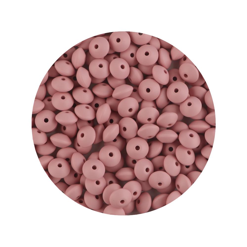 100Pcs 12mm Silicone Lentil Beads Round Spacer Beads Silicone Abacus Bead DIY Bracelet Necklace Handmade Jewelry Accessories