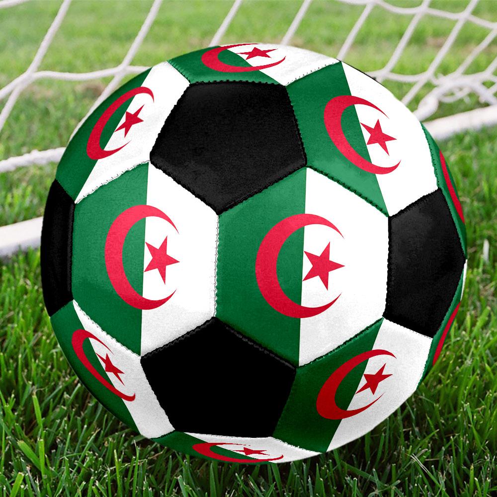 1pc Algeria National Football Team Soccer Ball Size 5 Indoor Soccer Ball Fashion Colorful Backyard Game - Great For Sports Fans Gift HE1