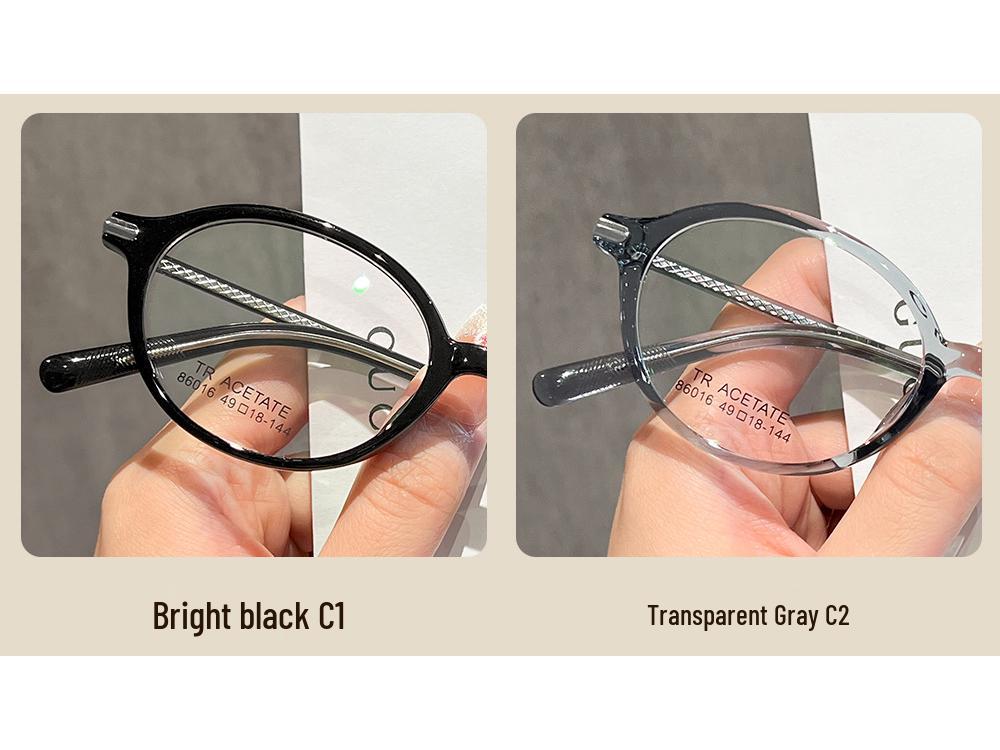 Damen Brille im Koreanischen Stil, Schildpatt-Optik, Oval, Blaulichtfilter - Rahmen für hohe Myopie, Modell 86016