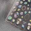 5D Fantasy Beach Summer Dreamy Colorful Starfish Shell Jellyfish Coral Jelly Decals Decoration Nail Art Sticker Manicure Salon