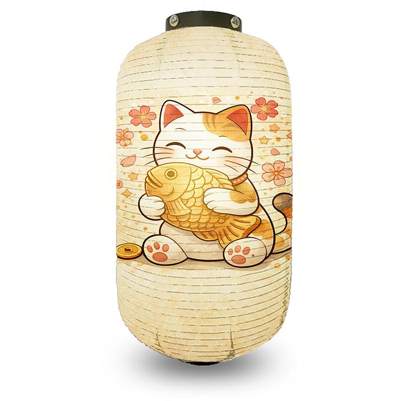 

Japanese Maneki-neko Hanging Lantern for Hot Pot Restaurant Bistro Sashimi Cuisine Ramen Sake Lantern Outdoor Festival Decor 20x35cm