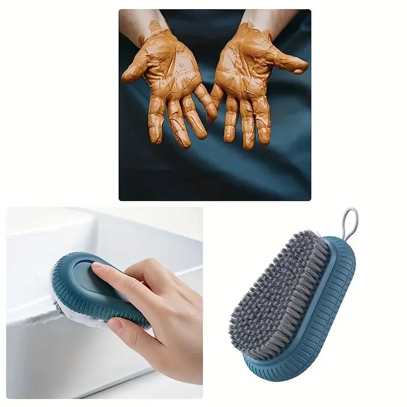 1 STÜCK Nagelreinigung Nagelbürste Haushaltswäschebürste Reinigungsbürste Weiche Borsten Schuhbürste Schuhputzwerkzeug Multifunktionale Bürste