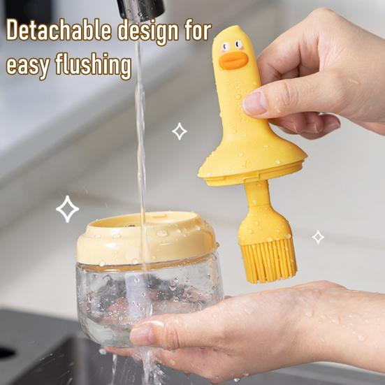 Öl-Pinsel mit Flasche Hitzebeständiger Silikon-Backpinsel Niedlicher Enten-Pinsel und Flasche zum Grillen Kochen Backen Barbecue Camping