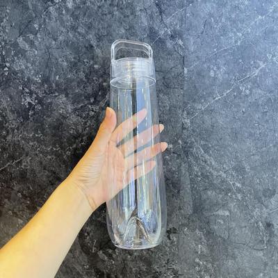 MYEEDA Water Bottle 740ml Stylish Plastic Clear Bottle with Handle Tritan Bottle Easy To Wash Stylish Water Bottle for Boys Girls Elementary School