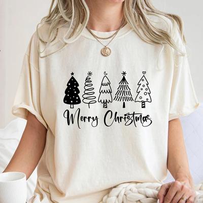 Christmas Shirt, Christmas Tree Shirt, Womans Holiday Shirt