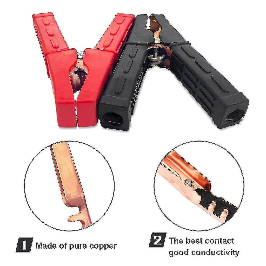 Two Car Starter Clips, Heavy-duty Pure Copper Alligator Clips, Car Alligator Clips, Battery Alligator Clips.