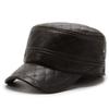 New diamond cap autumn and winter warm fleece thickened middle-aged men's flat top hat fashionable and simple tide