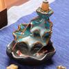 Mini Backflow Stick Incense Burner Lotus Shape Incense Stick Holder Ceramic Censer  Aromatherapy
