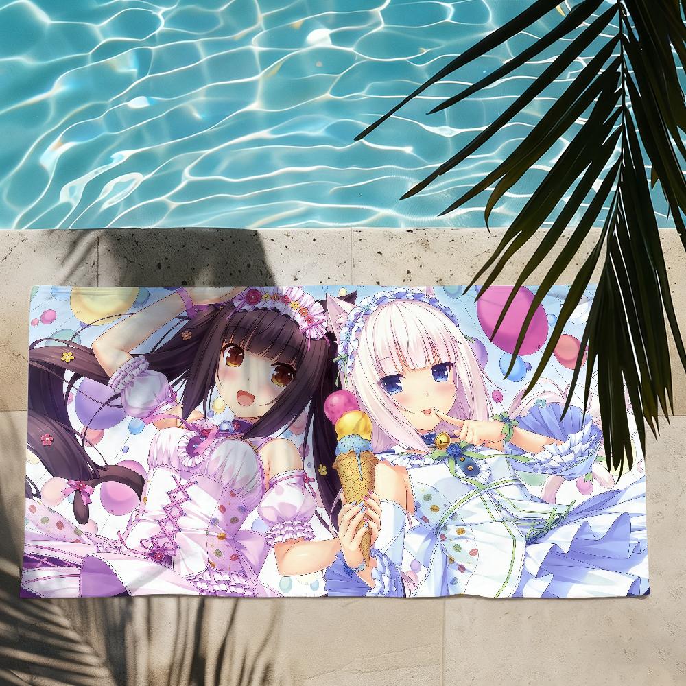 Beautiful Girl Anime N-Nekopara Towel Towels For Beaches Yoga Studios Gyms Hot Springs Swimming Pools And Picnics