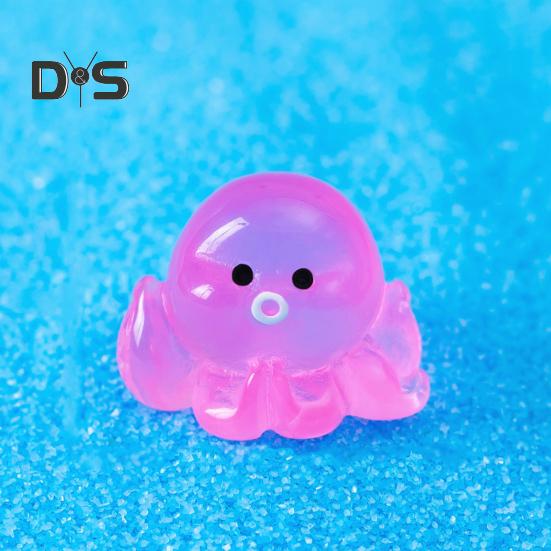 32 de bucăți mini figurine de caracatiță care strălucesc în întuneric din rășină Statui de caracatiță în miniatură pentru grădini cu zâne, acvarii, artizanat