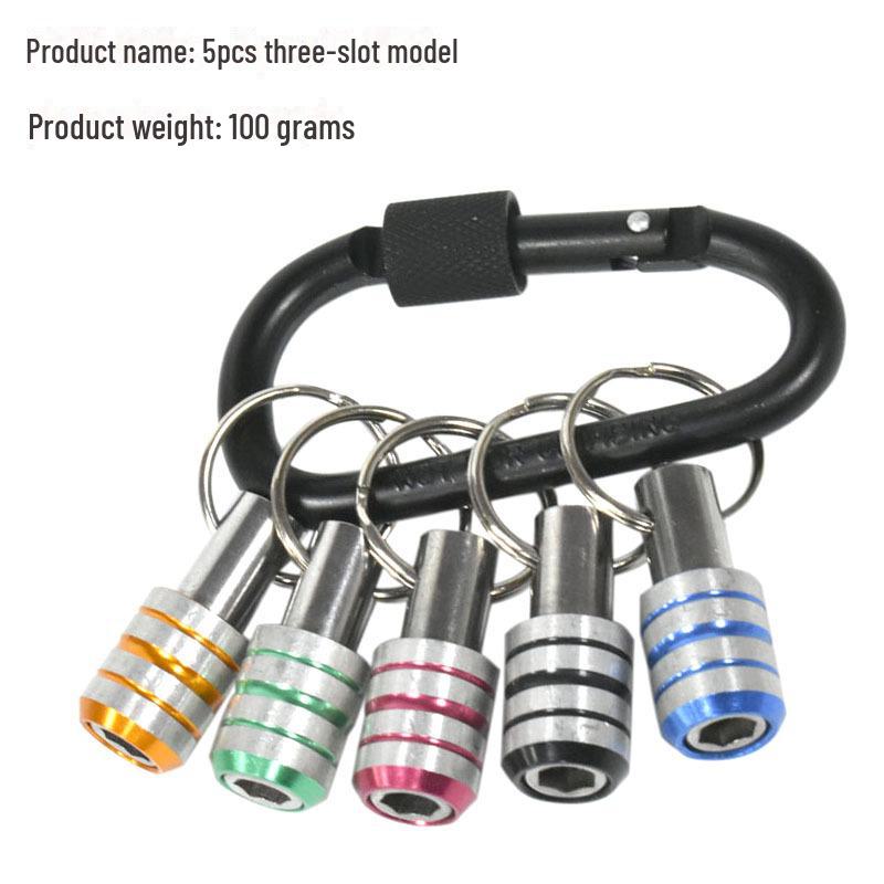 Aluminum Alloy 6pcs Color Keychain Extension Rod for Drill Storage