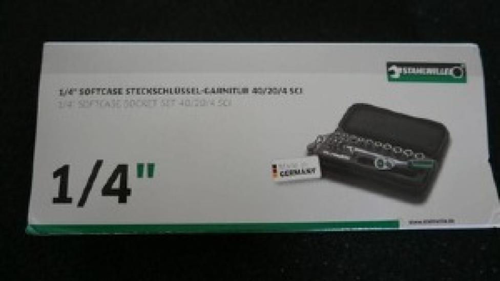 STAHLWILLE 24-piece 1/4SQ Socket Wrench Set with Soft Case 40/20/4 SCI USED