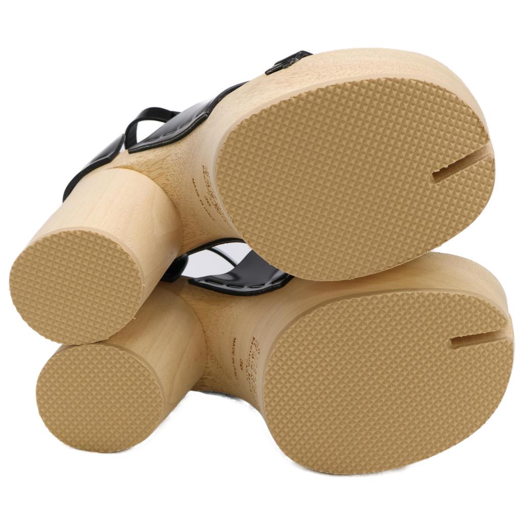 Maison Margiela [Brand new, unused] 22 S39WY0022 PS679 T8013 Tabi Wood Ankle Strap Sandals shoes 36 Black / naturalUsed