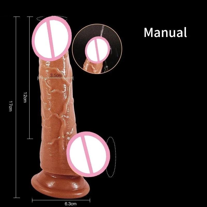 Cargador USB Dildo Eyaculador para Mujeres Masturbador Vibrador Potente Rocío de Agua Dildo Realista Pene Anal Masculino Juguetes Sexuales para Adultos Estimulación Vaginal