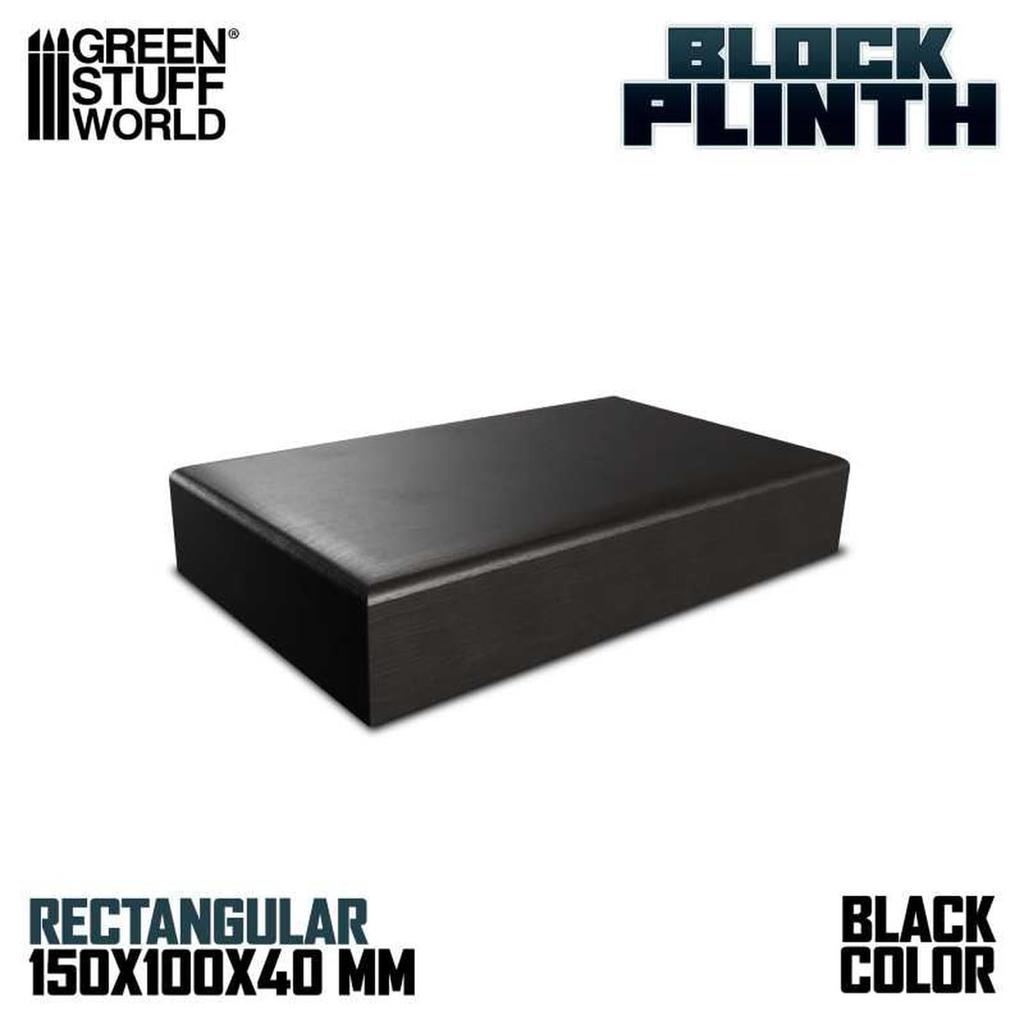Green Stuff World Rechteckiger Display-Block, 15 cm x 10 cm, Schwarz, Hobby-Zubehör, GSWD-1811