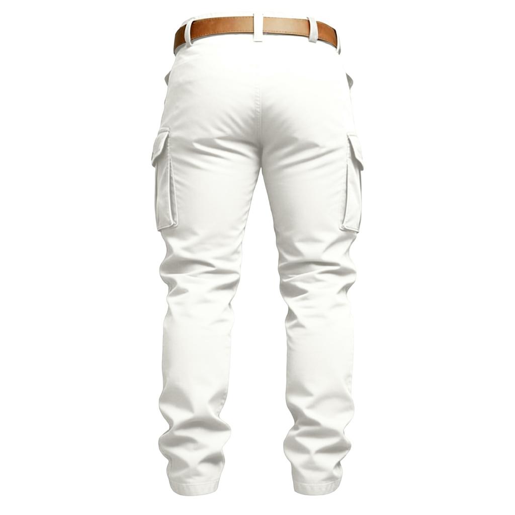 Men's Casual Retro Denim Work Pants In Straight Fit, Men's Multi-color Trousers