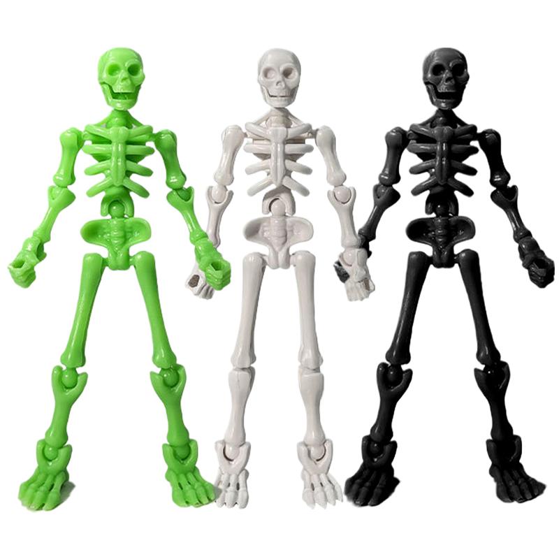 DIY Movable Skeleton Doll Multi-Joint Assembly Toy Funny Prank Figure Kids' Hands-On Model Easy To Build Collectible Gift