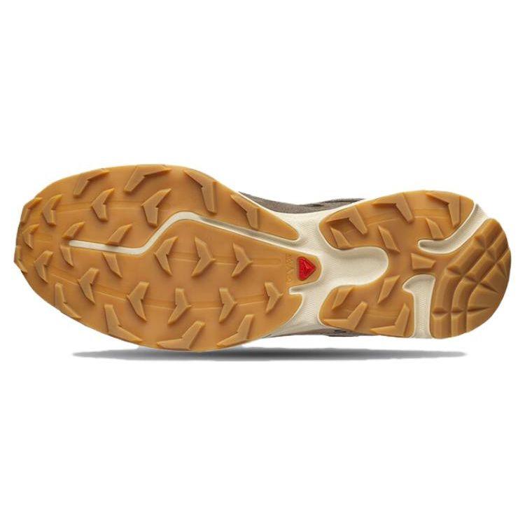 Salomon Xt-6 Expense Leather Round Toe Comfortable Breathable Lightweight Low-Top Outdoor Functional Shoes Men Shoes Dark-Brown 472949