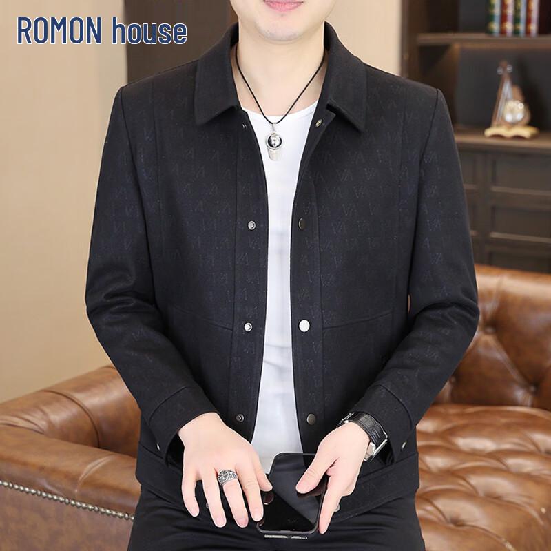 ROMON Men s Business Casual Lapel Jacket 3XL