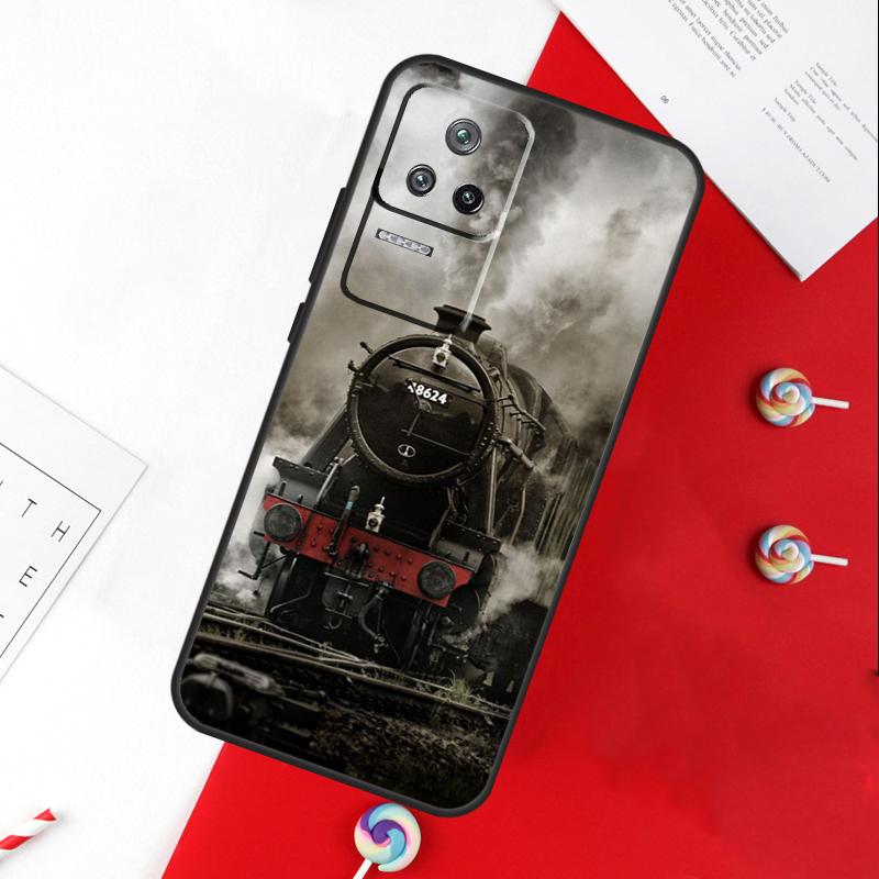 Vintage Steam Train Railway Cover For Xiaomi 14T 11T 12T 13T Pro 13 14 15 Ultra POCO X7 Pro X3 X5 X6 F5 F6 M6 Pro Case