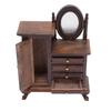 1:16 Puppenhaus Miniatur Schminktisch Holz Dekorativ Vintage Puppenhaus Schminktisch