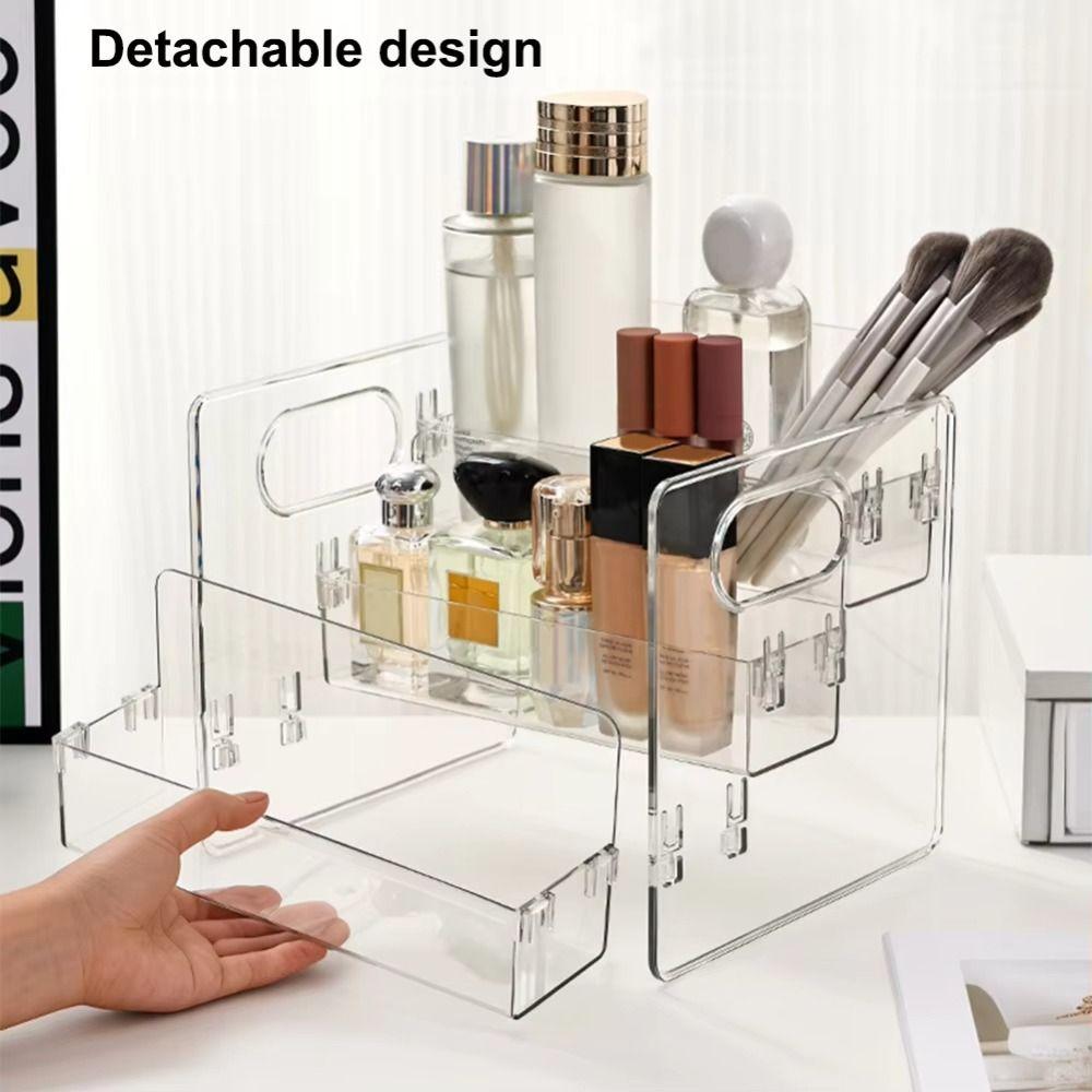 Transparent Cosmetic Storage Box Large Capacity Skincare Storage Stand  Store Display