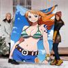 1pc N-Nami Theme Blanket - Digital Print, Polyester, Cozy for All Seasons, Perfect for Outdoor, and Travel