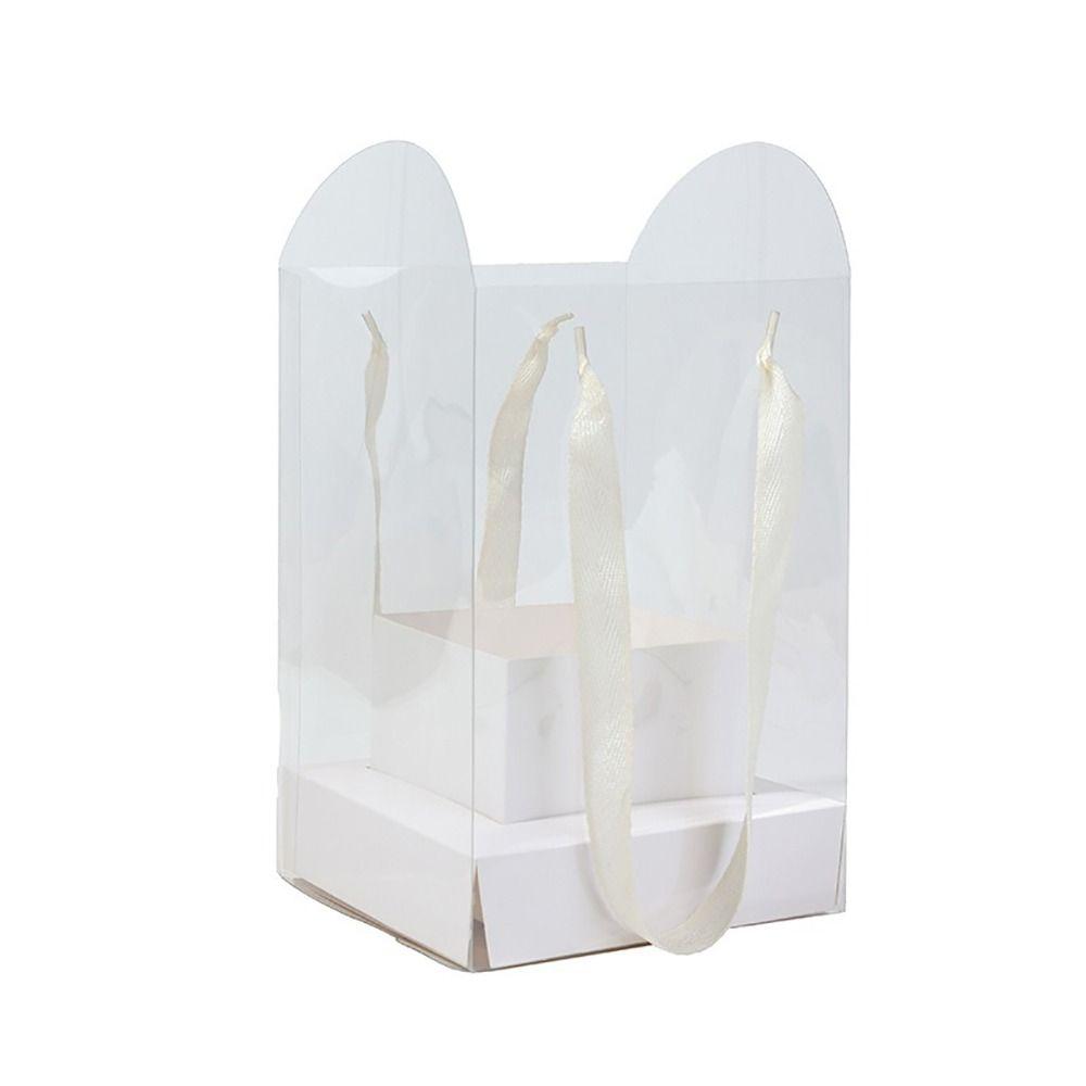 5Pcs Bouquet Wrapping Bag Waterproof Flower Packaging Box Flower Handbag Box For Wedding Party