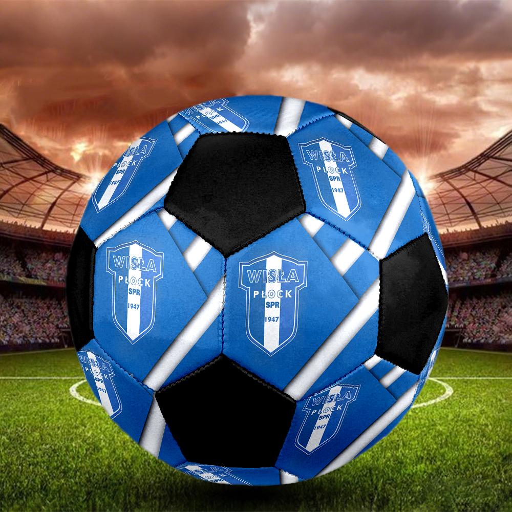 TAGLIA 5 Pallone da Calcio Wisła Płock Colorato Per Tutte le Età Cucito a Macchina PVC Pronto per la Competizione Resistente Alta Rimbalzo