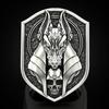 Men's Vintage 925 Silver Wolf Head Body 18k Gold Plated Ring Gift Party Jewelry Ring