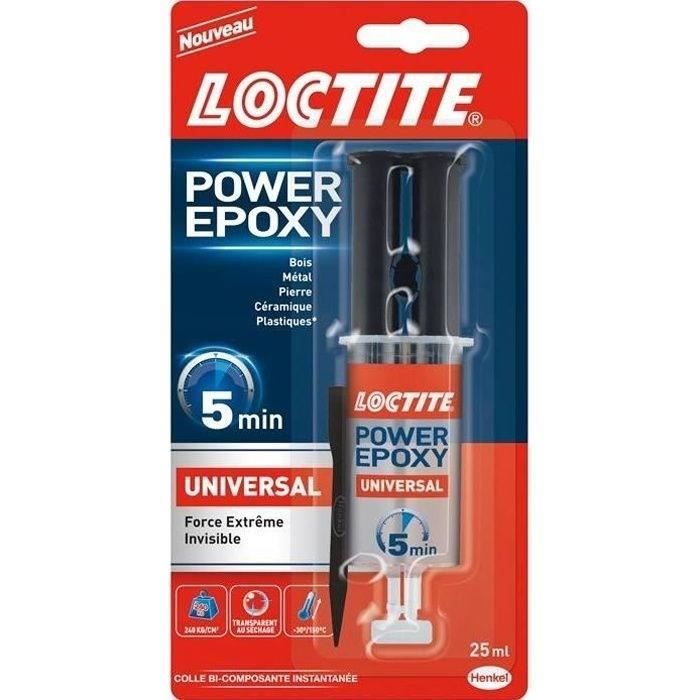 Colle - LOCTITE - Power Epoxy Universelle - 25ml - Multi-matériaux - Collage Rapide