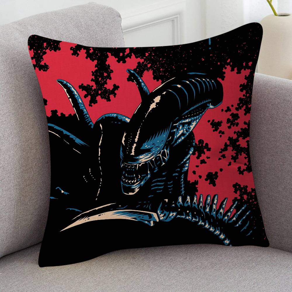 Movie Alien Soft Comfortable Pillow Case Cartoon For Sofa Living Cat Room Home Office Retro Decor Protective Cover