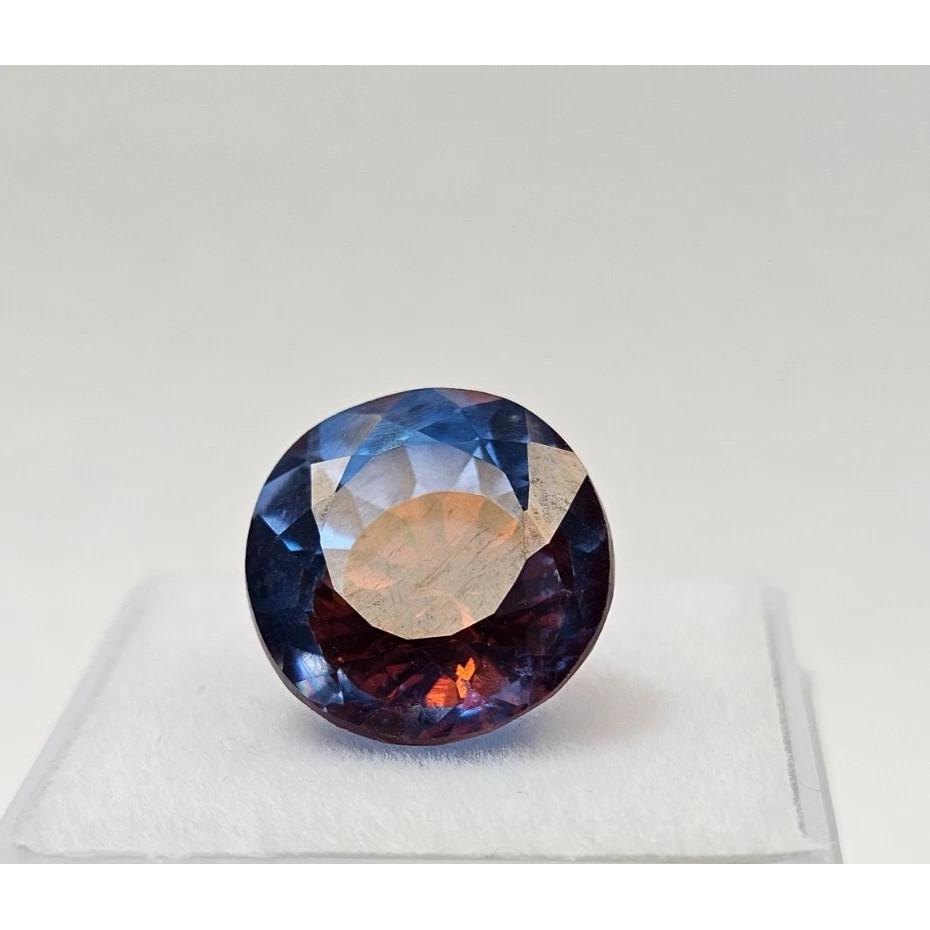 Bi-Color Pitambari Sapphire Natural 12-13 Ct Round Cut Beautiful Loose Gemstone