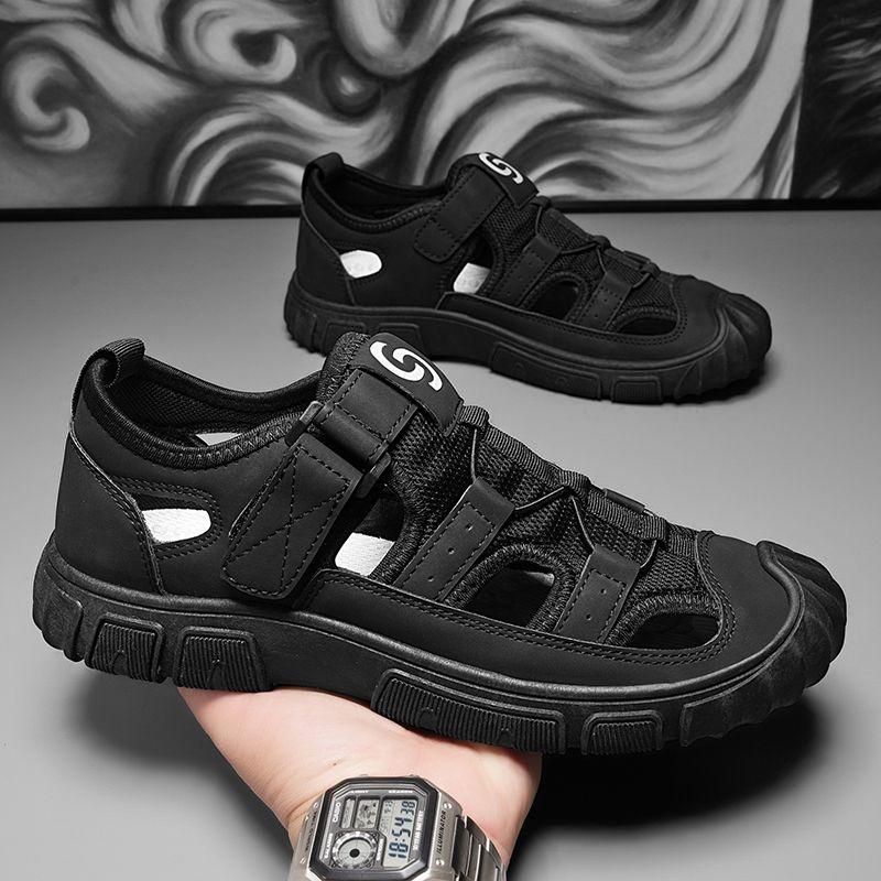 Sandaler Herre Nye Sommer Utendørs Fjellklatring og Vading Sport Strandsko Herre Uttrekkbare Baotou Hulesandaler