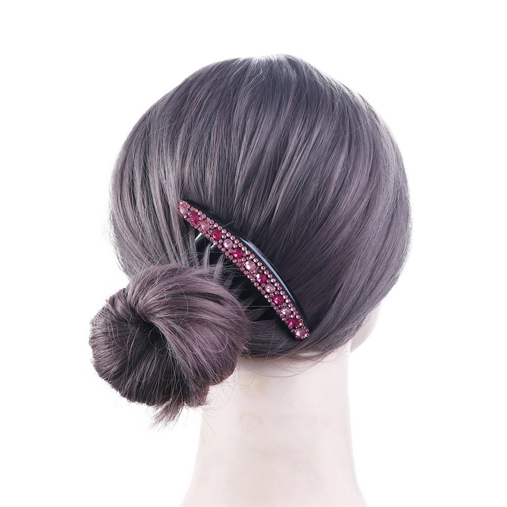 Temperament Acrylic Seven-tooth Comb Hair Accessories Korean Style Headwear Rhinestone Hair Comb