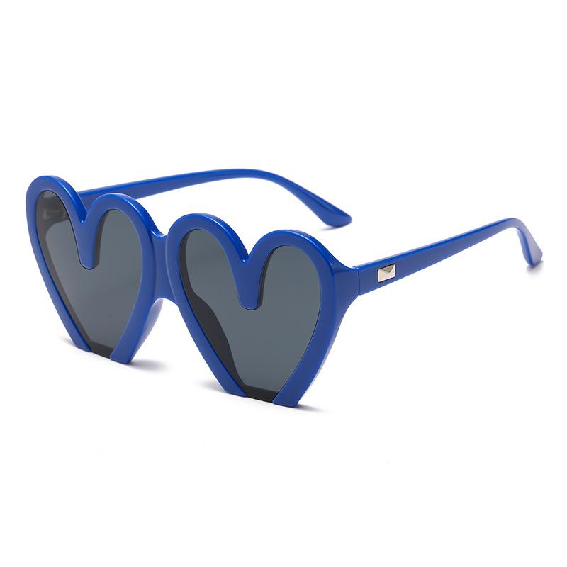 Fashion love sunglasses women's large frame half heart street sunglasses women's wedding sunglasses s