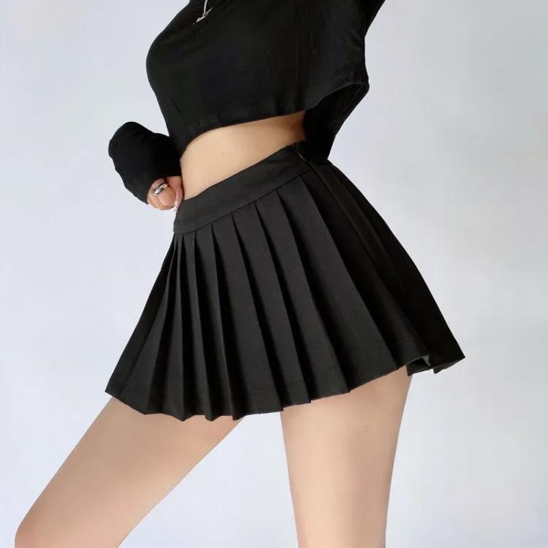 Dámská skládaná sukně Sexy mini šortky Sukně Letní móda Vintage Spodní prádlo Jednobarevné Ležérní Tenká sukně do A Žena Žena Y2k Oblečení