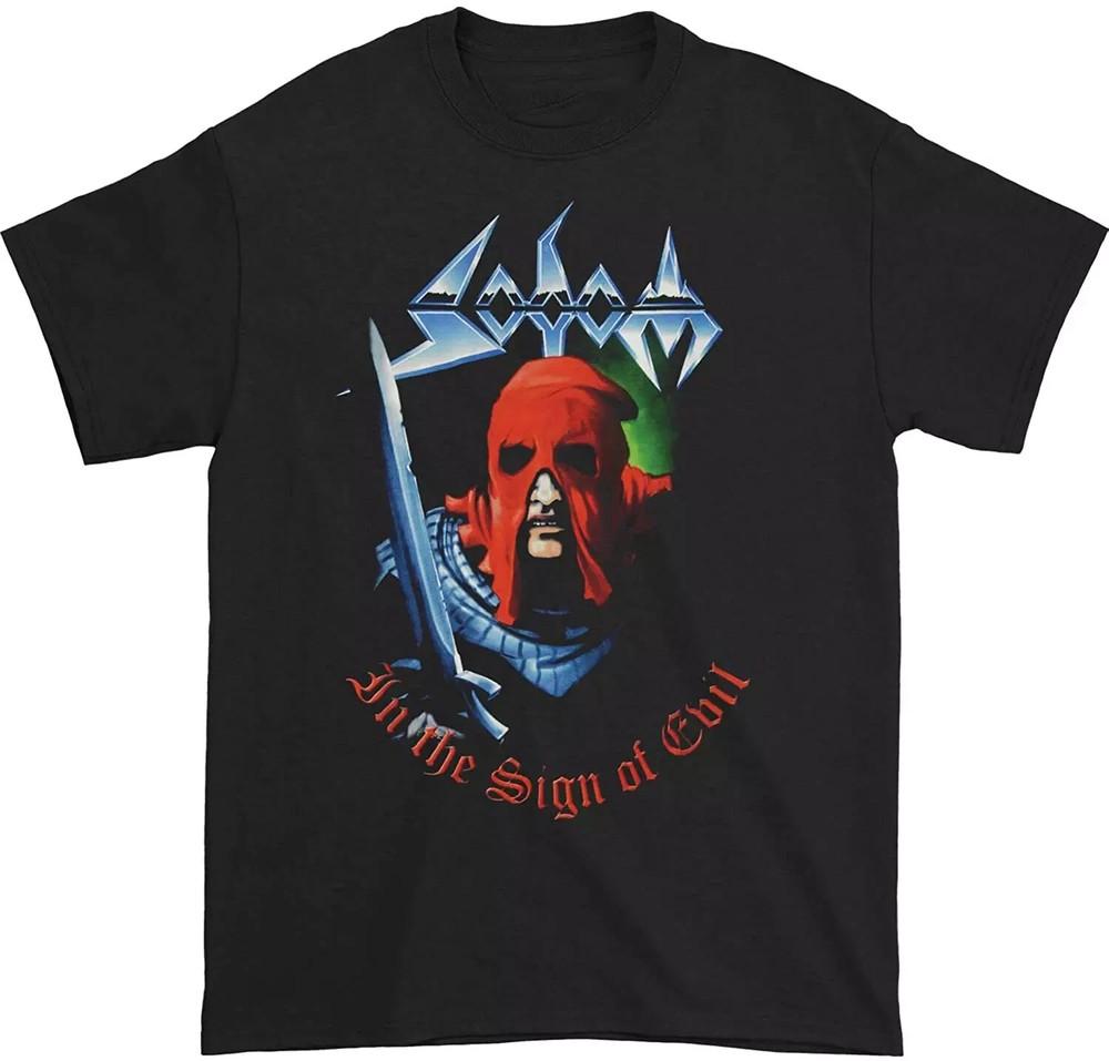 Sodom Men s in The Sign of Evil Tee Album Black Cotton T-shirt Size S-5XL Unisex T-Shirt XL