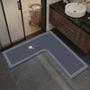L-Shaped Bathroom Mat Anti-slip Kitchen Corner Carpet Luxury Kitchen Rug  For Home Corner