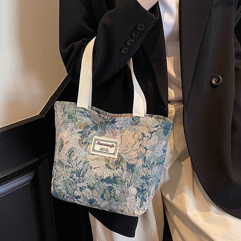 

New Niche Tote Canvas Bag Large Capacity Tote Canvas Bag Hand Portable Gift Creative Advertising Bag